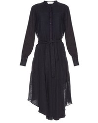 See by Chloe See By Chlo Long Sleeved Cotton And Linen Blend Midi Dress