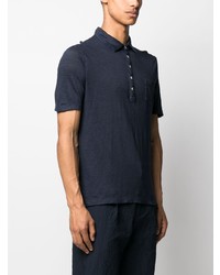 Massimo Alba Chest Patch Pocket Linen Polo Shirt