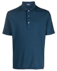 Drumohr Fine Knit Short Sleeved Polo Shirt