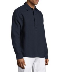 Orlebar Brown Long Sleeves Linen Polo Shirt