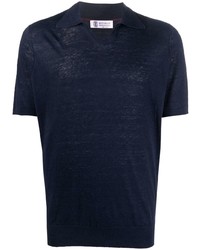 Brunello Cucinelli Ribbed Edge Polo Shirt