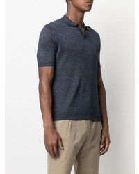 Tagliatore Short Sleeved Linen Polo Shirt