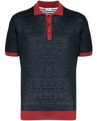 Etro Two Tone Linen Polo Shirt