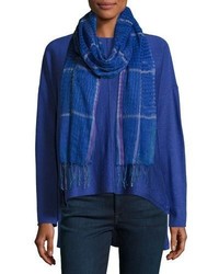 Eileen Fisher Airy Linencashmere Scarf Adriatic