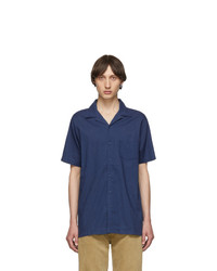 Onia Blue Linen Vacation Shirt