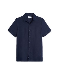 Onia Samuel Short Sleeve Linen Button Up Shirt