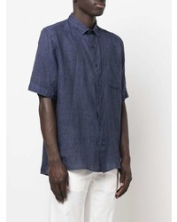 Sunspel Short Sleeved Linen Shirt