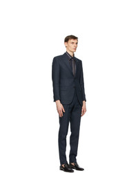 Husbands Navy Linen Single Breasted Suit