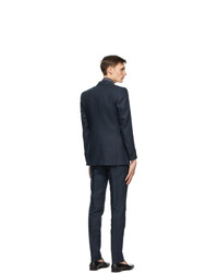 Husbands Navy Linen Single Breasted Suit