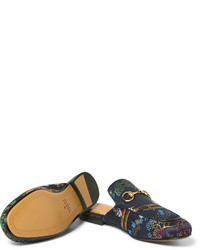 Gucci Disney Jacquard Backless Loafers