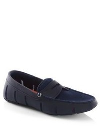 Swims Mesh Trimmed Penny Loafers