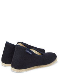 Armor Lux Shearling Lined Boiled Wool Slippers