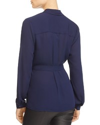 B Collection By Bobeau Klady Belted Overlay Blouse