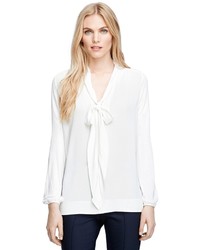 Brooks Brothers Bow Front Blouse