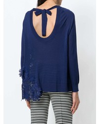 Semicouture Embroidered Asymmetric Top