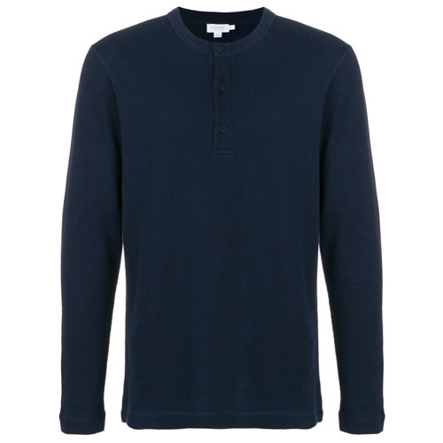 Sunspel Crew Neck Henley Waffle Top, $123, farfetch.com