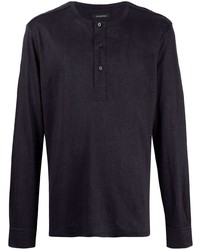 Ermenegildo Zegna Long Sleeve Button Up T Shirt