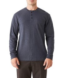 Frank and Oak The Relaxed Hemp Blend Long Sleeve Henley In Moonless Night At Nordstrom