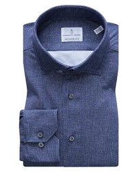 Emanuel Berg 4flex Knit Modern Fit Long Sleeve Button Up Shirt