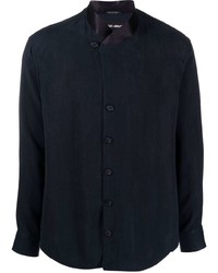 Giorgio Armani Band Collar Long Sleeve Shirt