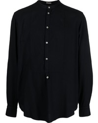 Massimo Alba Band Collar Long Sleeve Shirt