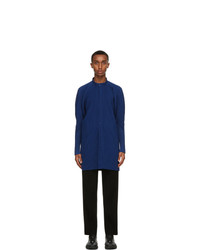 Homme Plissé Issey Miyake Blue Monthly Colors August Collarless Shirt