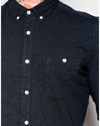 Asos Brand Jersey Shirt In Long Sleeve In Regular Fit