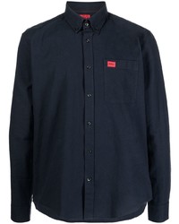 Hugo Button Collar Long Sleeve Shirt