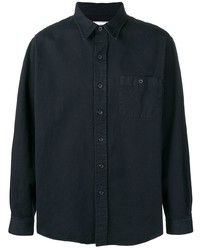 Ami Paris Classic Wide Fit Shirt With Buttoned Chest Pocket