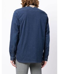 White Mountaineering Contrast Collar Long Sleeved Shirt