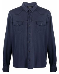 Roberto Collina Contrast Stitch Long Sleeve Shirt