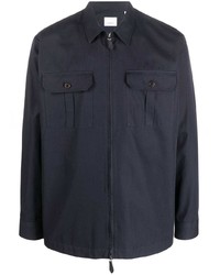 Burberry Cotton Gabardine Zip Front Shirt