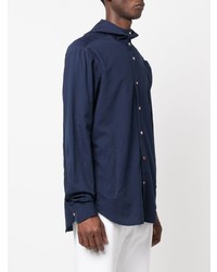 Kiton Cotton Hooded Shirt