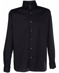 Barba Curved Hem Cotton Shirt