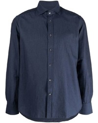 Corneliani Cutaway Collar Button Up Shirt