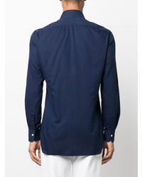 Kiton Cutaway Collar Cotton Shirt