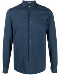 Drumohr Cutaway Collar Cotton Shirt