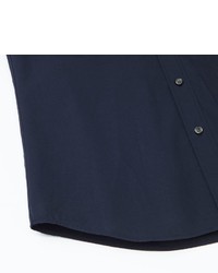 Uniqlo Efc Broadcloth Stand Collar Long Sleeve Shirt
