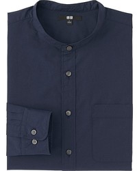 Uniqlo Efc Broadcloth Stand Collar Long Sleeve Shirt