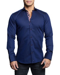 Maceoo Einstein Sharp Blue Contemporary Fit Button Up Shirt