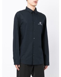Armani Exchange Embroidered Logo Long Sleeve Shirt