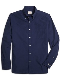 Brooks Brothers End On End Solid Sport Shirt