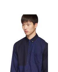 Blue Blue Japan Indigo Flannel Cut Over Shirt