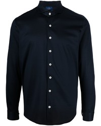 Barba Jersey Cotton Button Up Shirt