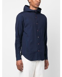Kiton Long Sleeve Hooded Shirt