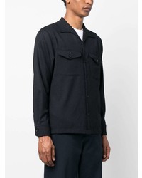 Sandro Long Sleeve Slub Utility Shirt