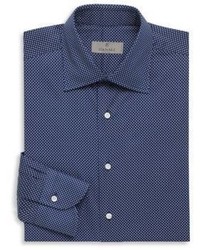 Canali Microdot Cotton Long Sleeve Shirt