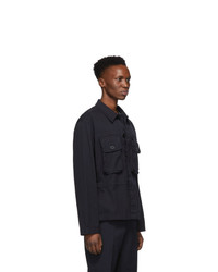 Dries Van Noten Navy Chillida Safari Shirt