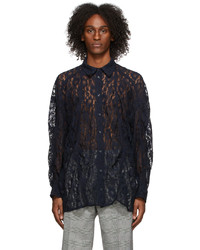 We11done Navy Lace Shirt