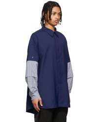 JERIH Navy Packable Sleeve Shirt